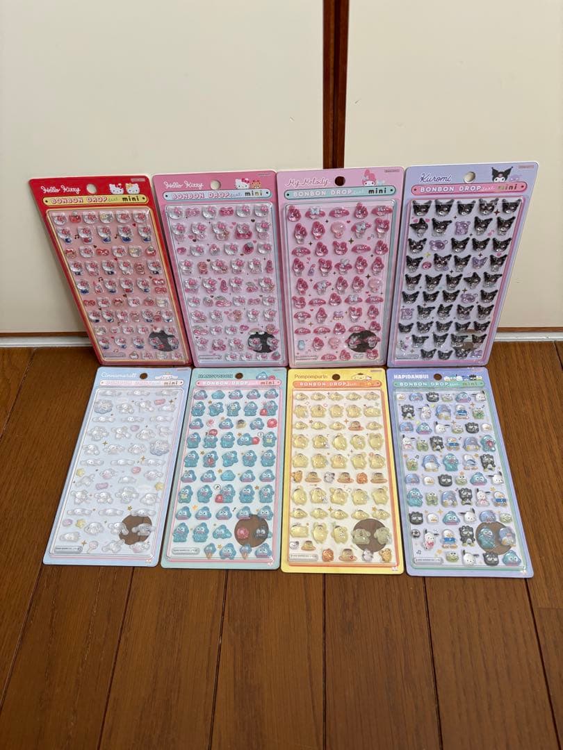 国内正規品　ボンボンドロップシール ミニ サンリオ 8種セット