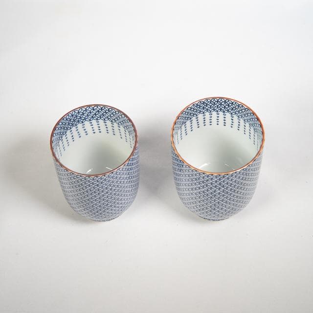 染付七宝紋 組湯呑 平安孝峰造 京焼 清水焼 和食器 高級 - メルカリ