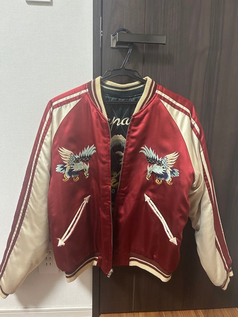 スカジャン 赤と白 刺繍 鷲 Japan 楽天市場】朧 おぼろ 和柄 スカジャン メンズ 華鳥風月 梟 刺繍 993814