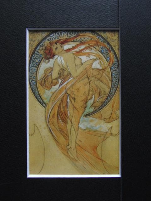 アルフォンス・ミュシャ、ダンス、連作〈四芸術〉より、希少な画集より