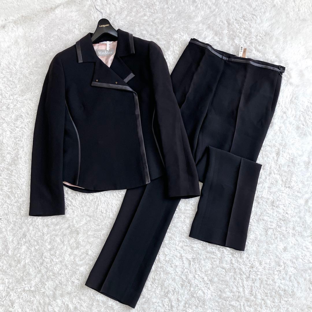 銀タグ✨マックスマーラ セットアップ スーツ パンツ フォーマル 黒 38