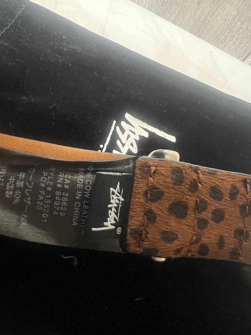 Stussy Leopard Print Belt | TikTok stussy ベルト レオパード Bamboo