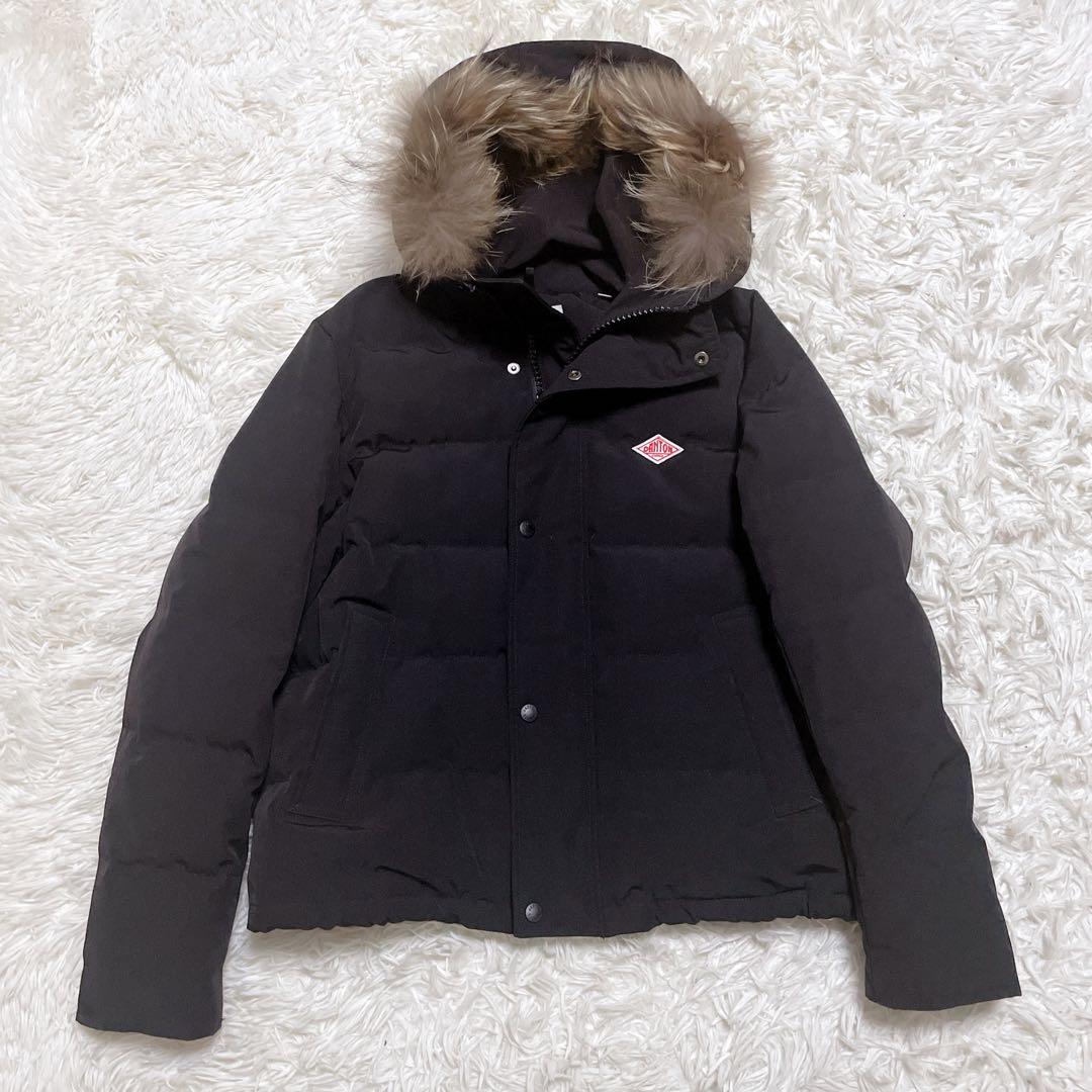 ✨美品✨DANTON ダントン ダウンジャケット ファー付き ブラック 36