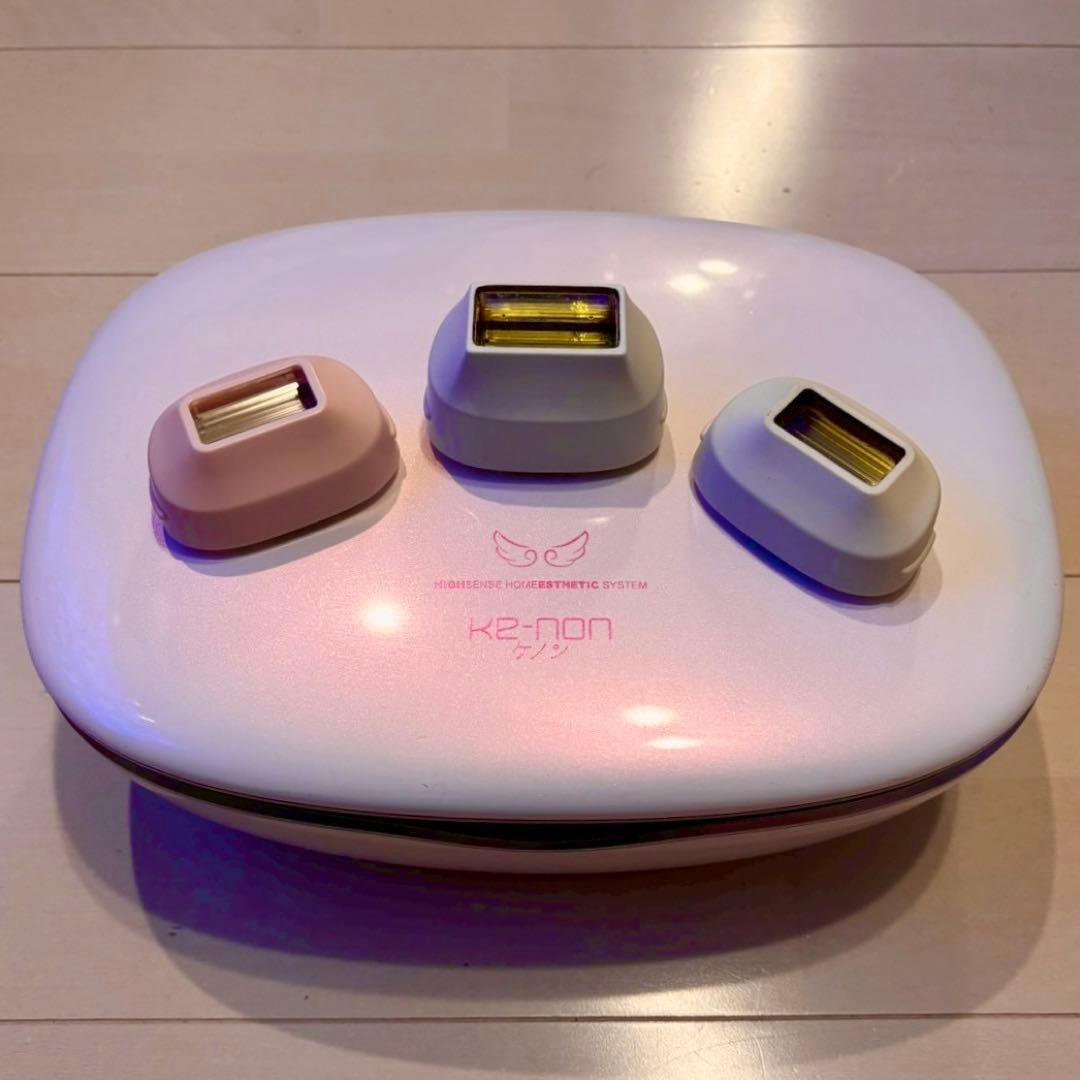 【美品】 KE-NON -Ver.8.0- 3つのカートリッジ付き 家庭用脱毛器