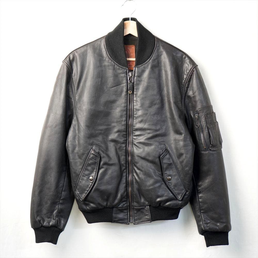 80s ビンテージ GOLDENBEAR ゴールデンベア レザー MA-1JKT