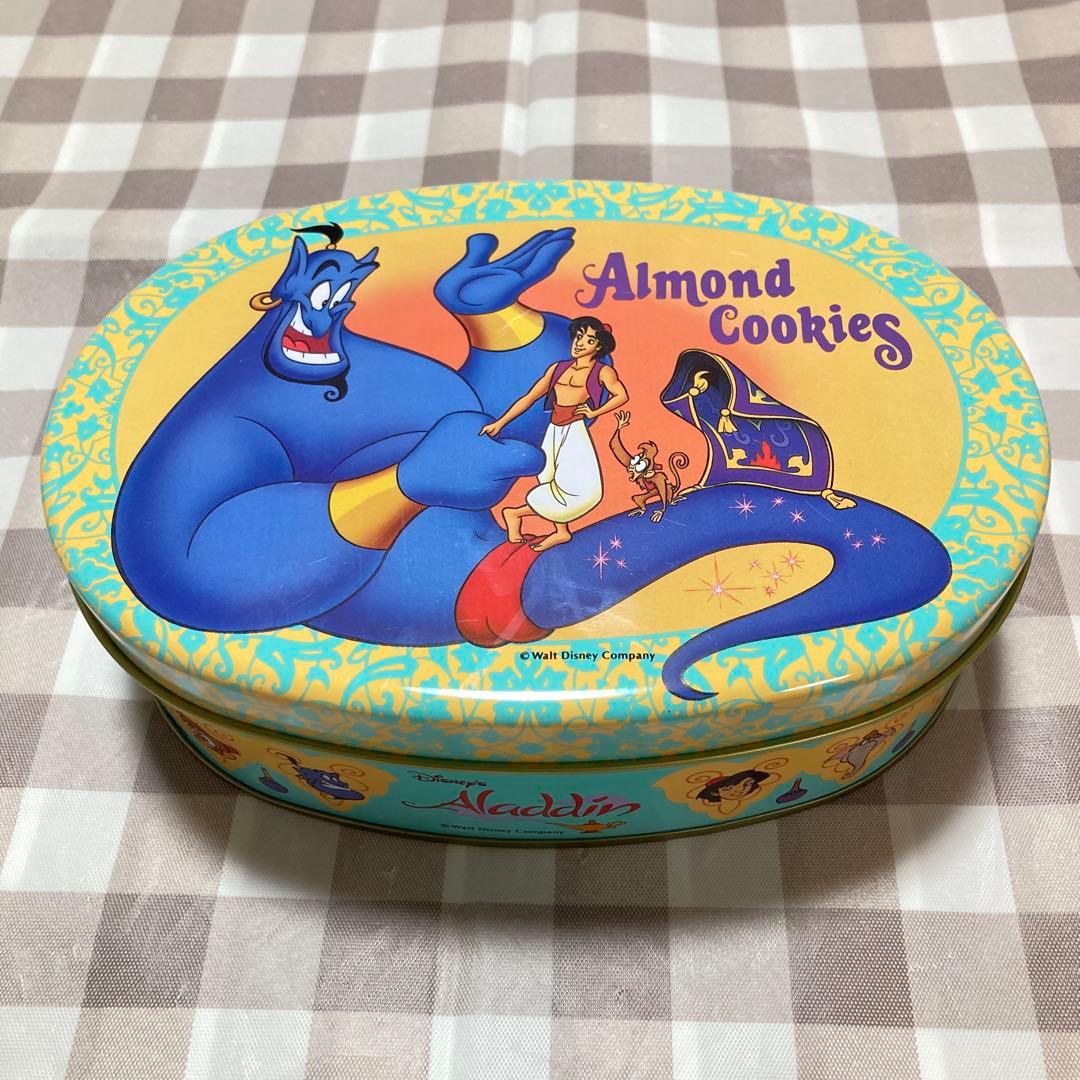 美品 1990年代 当時物 ディズニーランド アラジン 空き缶 ジーニー