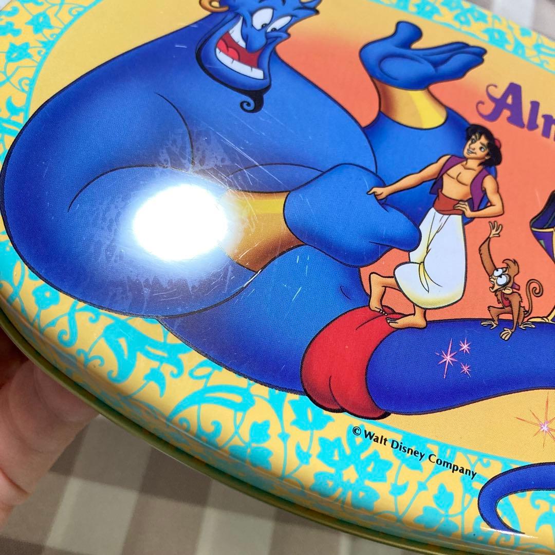 美品 1990年代 当時物 ディズニーランド アラジン 空き缶 ジーニー
