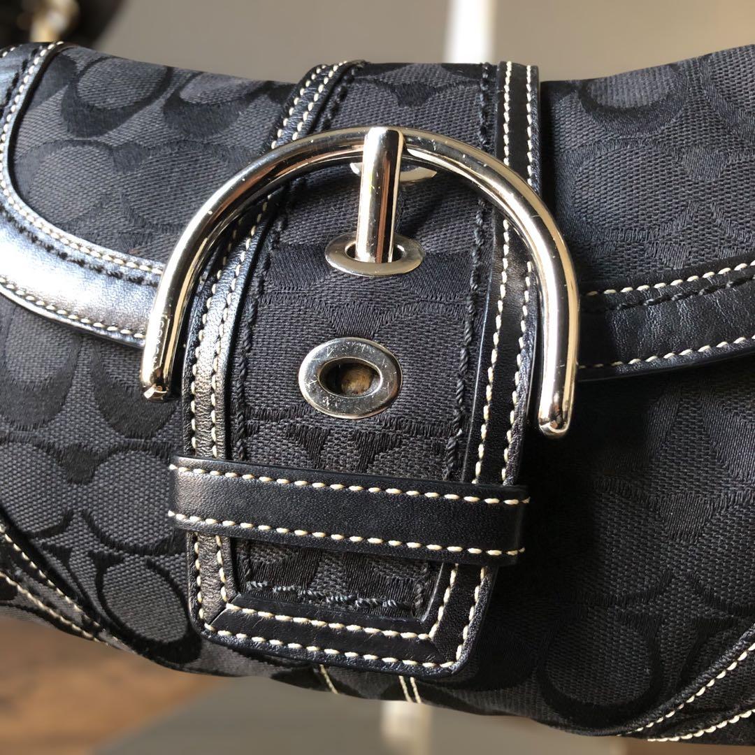 美品 COACH コーチ ソーホーワンショルダー シグネチャー y2k - メルカリ