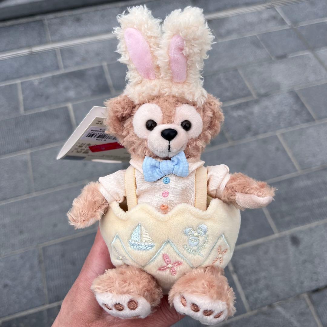 上海ディズニー 春日 イースター ダッフィー ぬいぐるみキーチェーン