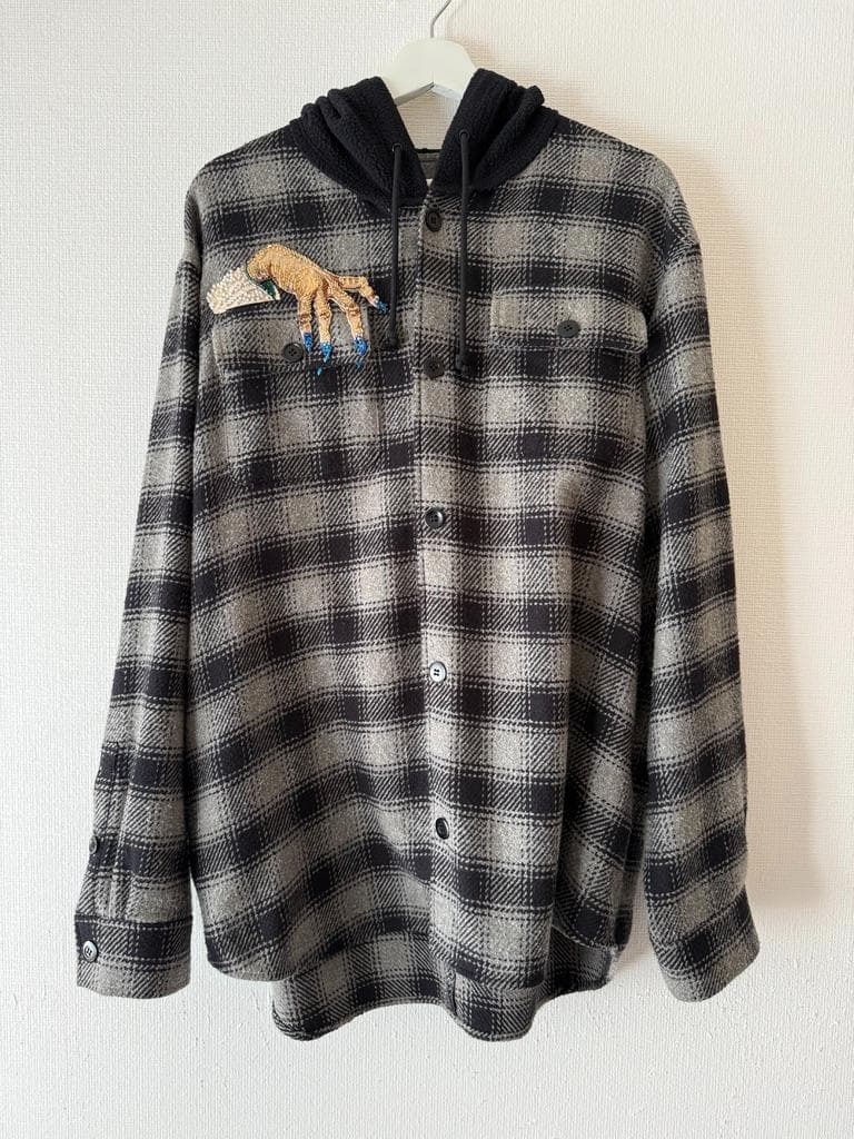 UNDERCOVER 23AW フード付きネルシャツ