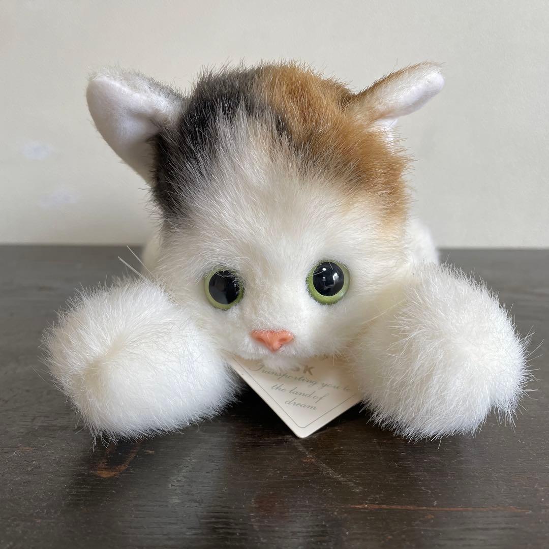 四季オリジナル 三毛猫のぬいぐるみ タグ付未使用 レトロ くたくたネコ