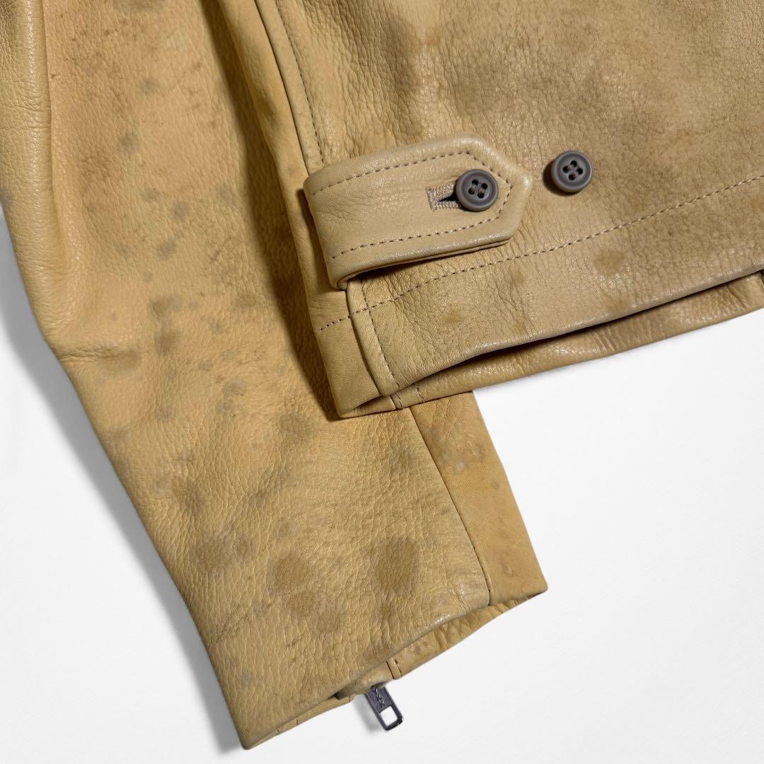 2007AW コムデギャルソン オムプリュス 加工 ライダース レザー