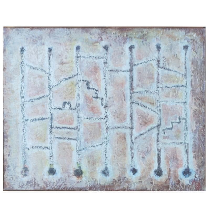 ☆後藤優子☆「あみだくじ」油絵