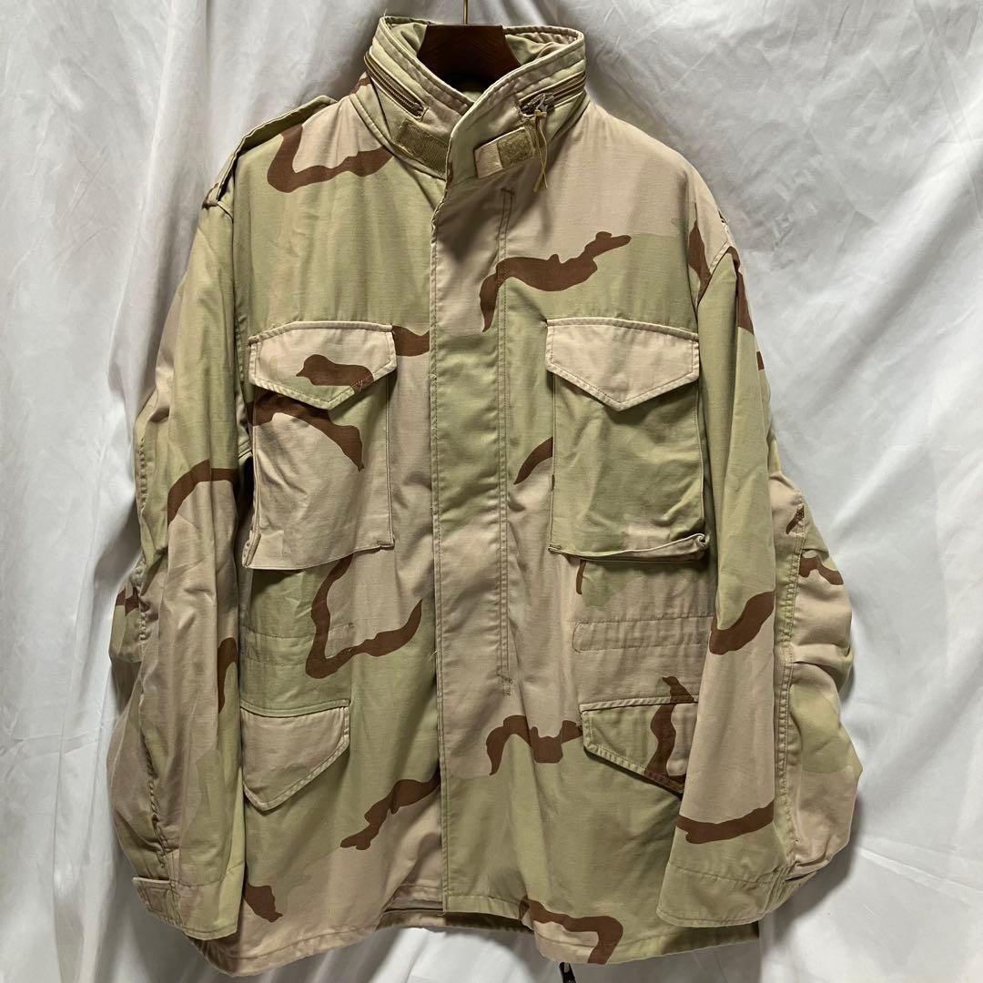 米軍 M-65フィールドジャケット 3カラーデザートカモ　実物　官給品　90's