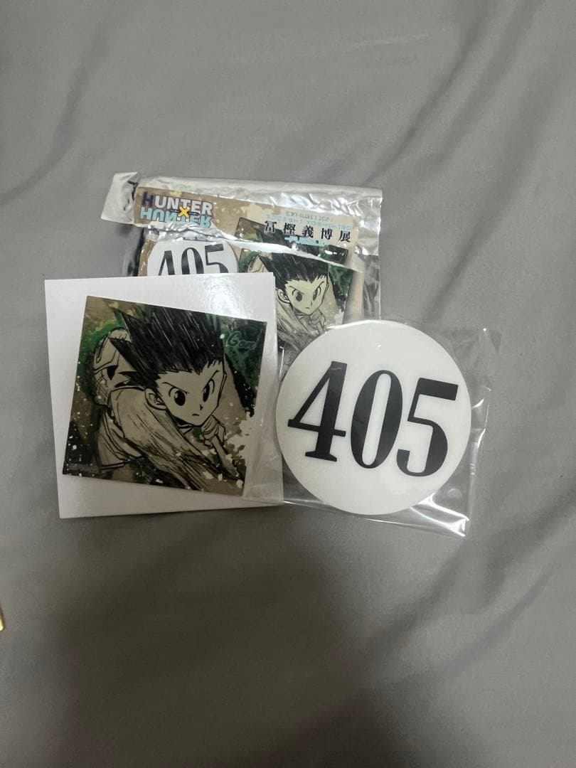 冨樫義博展 ハンター試験 ナンバープレート アクリルバッジ ゴン