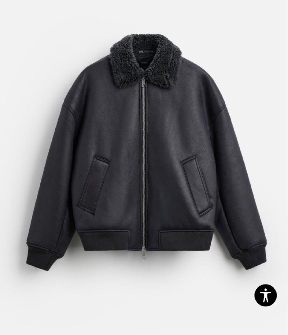 未使用】 ZARA ダブルフェイス フェイクレザージャケット/メンズ/S