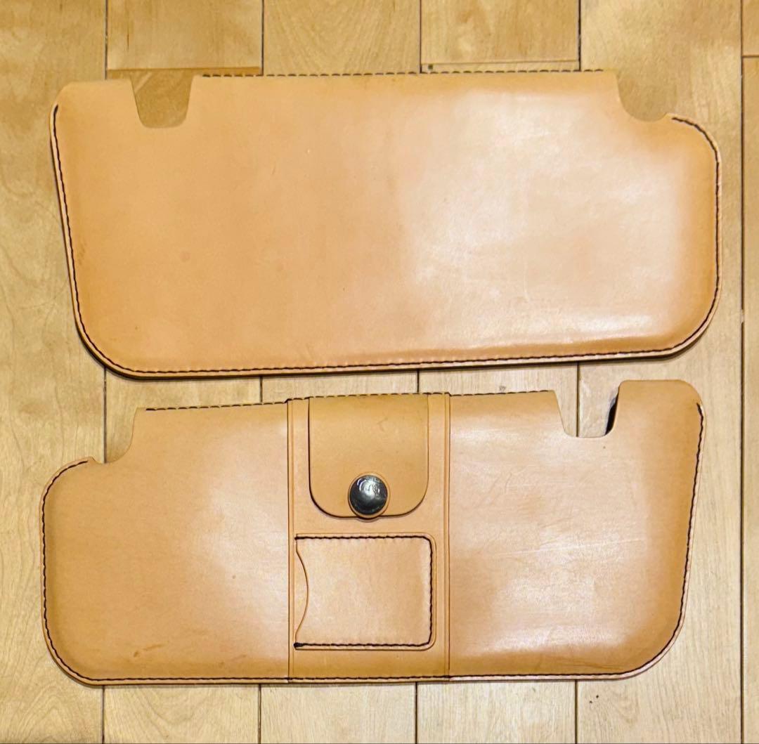 ジムニーjb64 jb74用 サンバイザー 本革カバー（カネマツ工房製