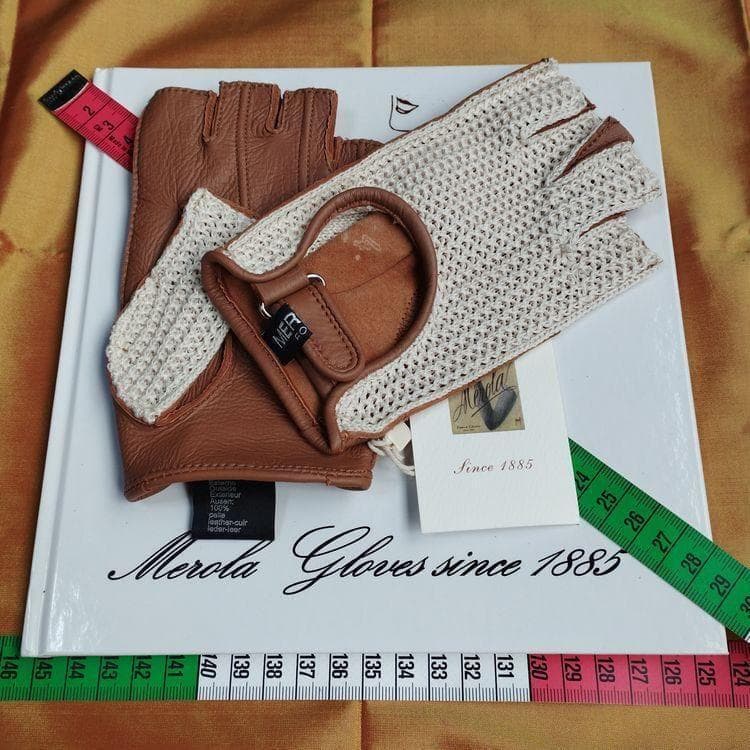 メローラ ディア指貫 コルク色 メッシュ ドライビンググローブ フェラーリ別注元