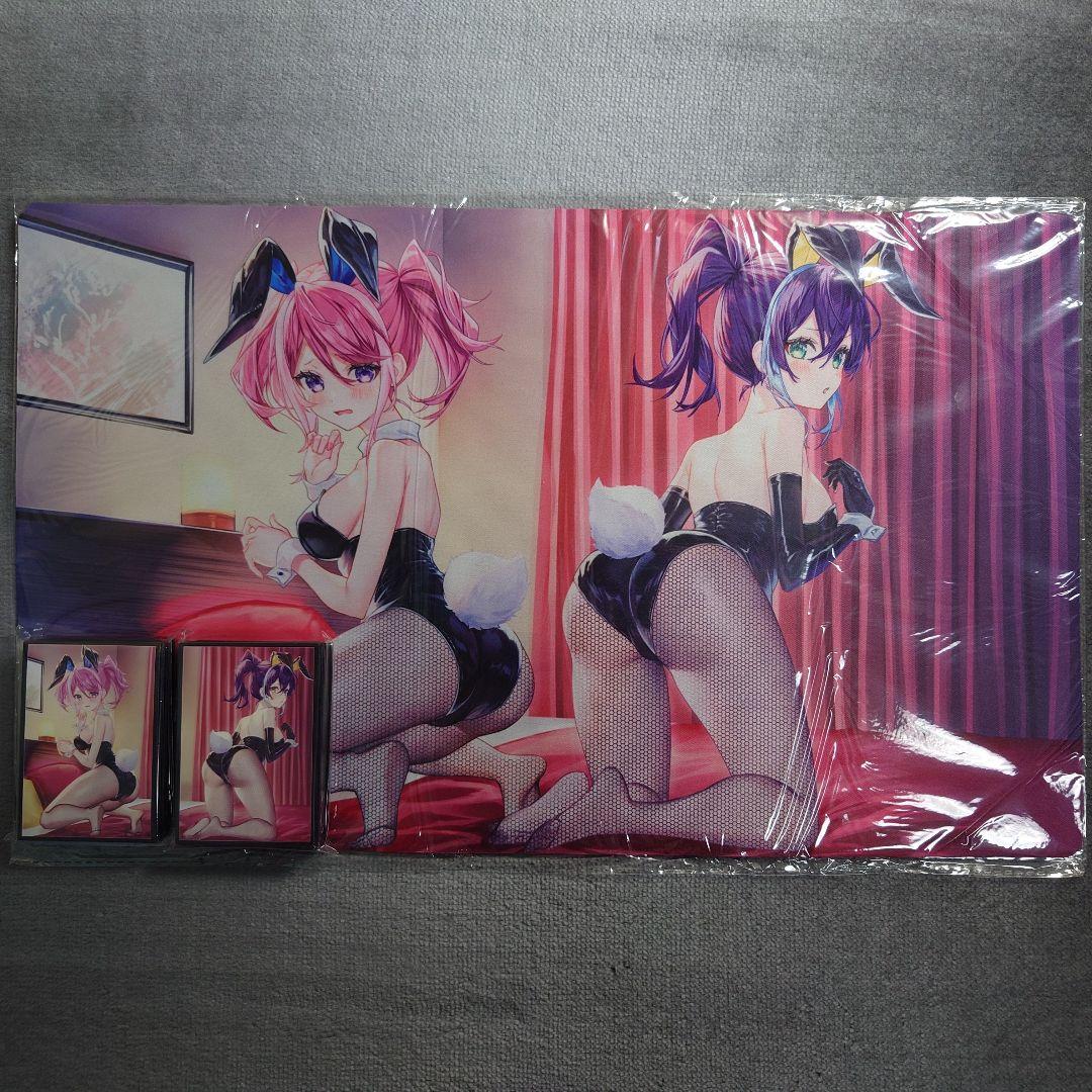 α3 遊戯王 部屋&バニーガール服 柊柚子&セレナ スリーブ&プレイマット
