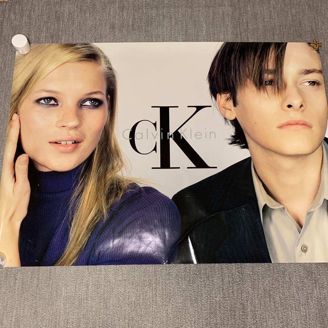 カルバンクライン　ケイトモス　エドワードファーロング　特大ポスター カルバン・クラインの広告塔を務めた若かりしエドワード・ファーロング