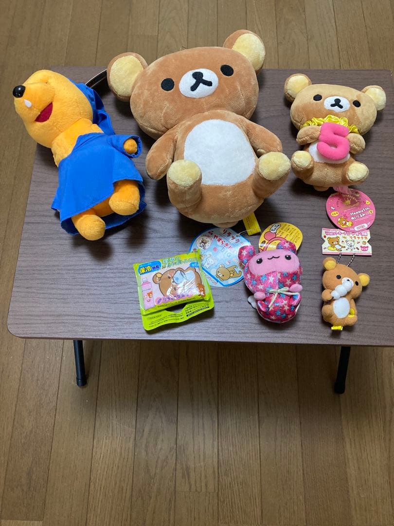 【美品】リラックマ ぬいぐるみセット&くまのプーさんぬいぐるみ 新品未使用タグ付 San-X（サンエックス） リラックマ みんなでまんぷくまくまくテーマ て