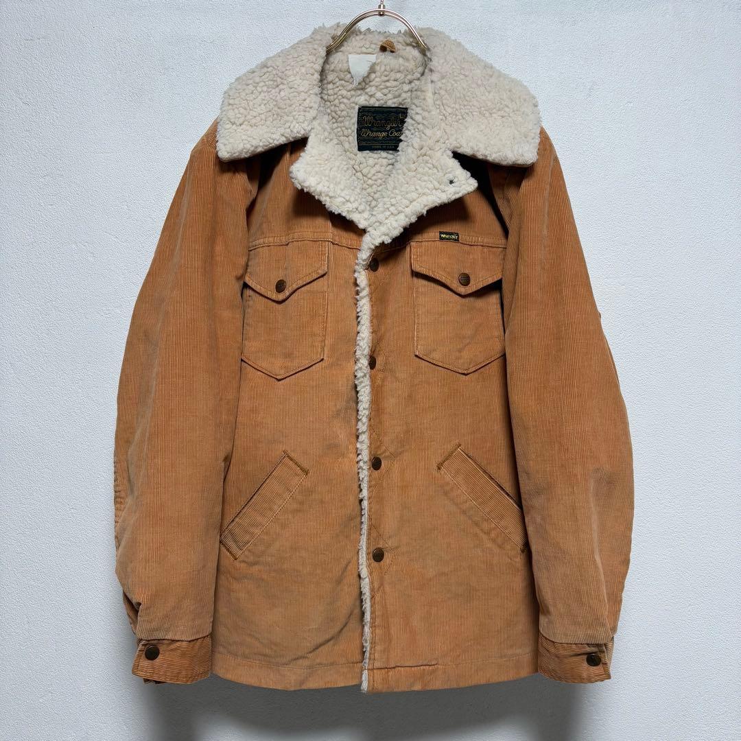 希少 美品 70s Wrangler USA ランチコート オレンジ L