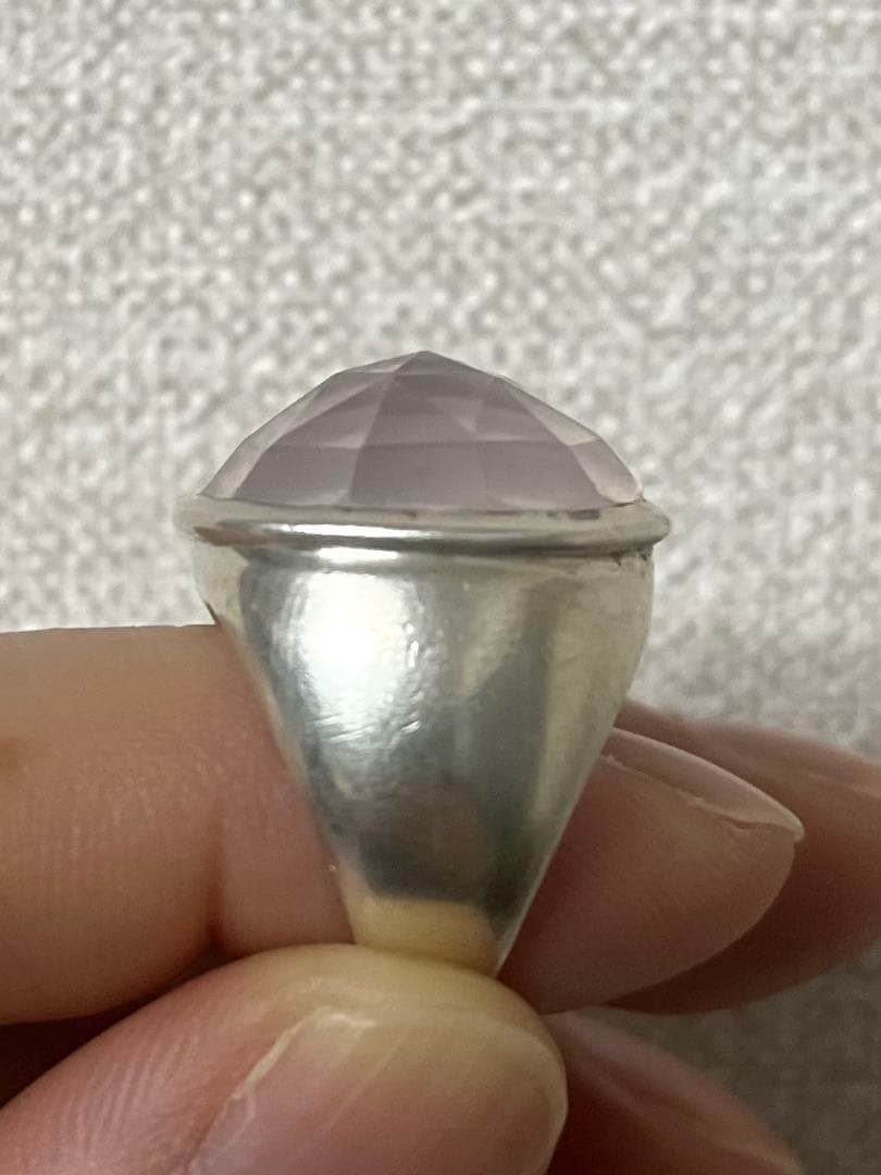 【送料無料】H.P.FRANCE ローズクォーツリング シルバー