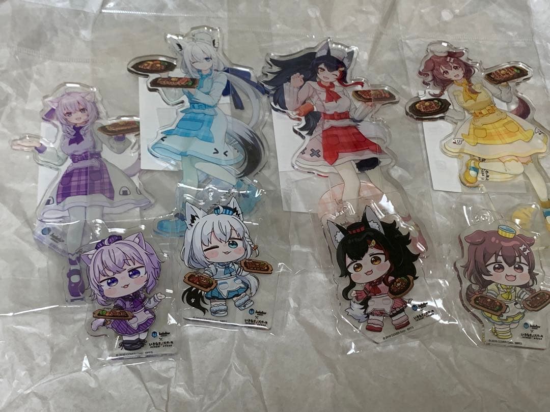 ホロライブ　ゲーマーズ　いきなりステーキ　アクリルスタンド　アクリルキーホルダー