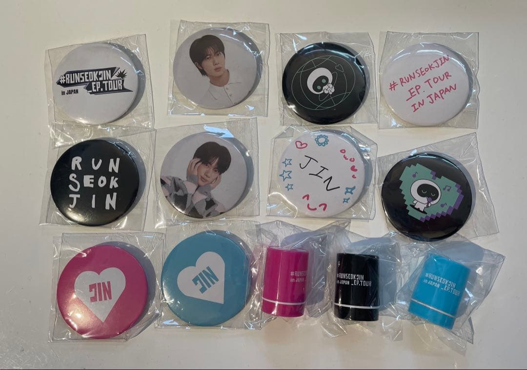 BTS JIN RUNSEOKJIN カプセルトイ 缶バッジ スタンプ コンプ - メルカリ