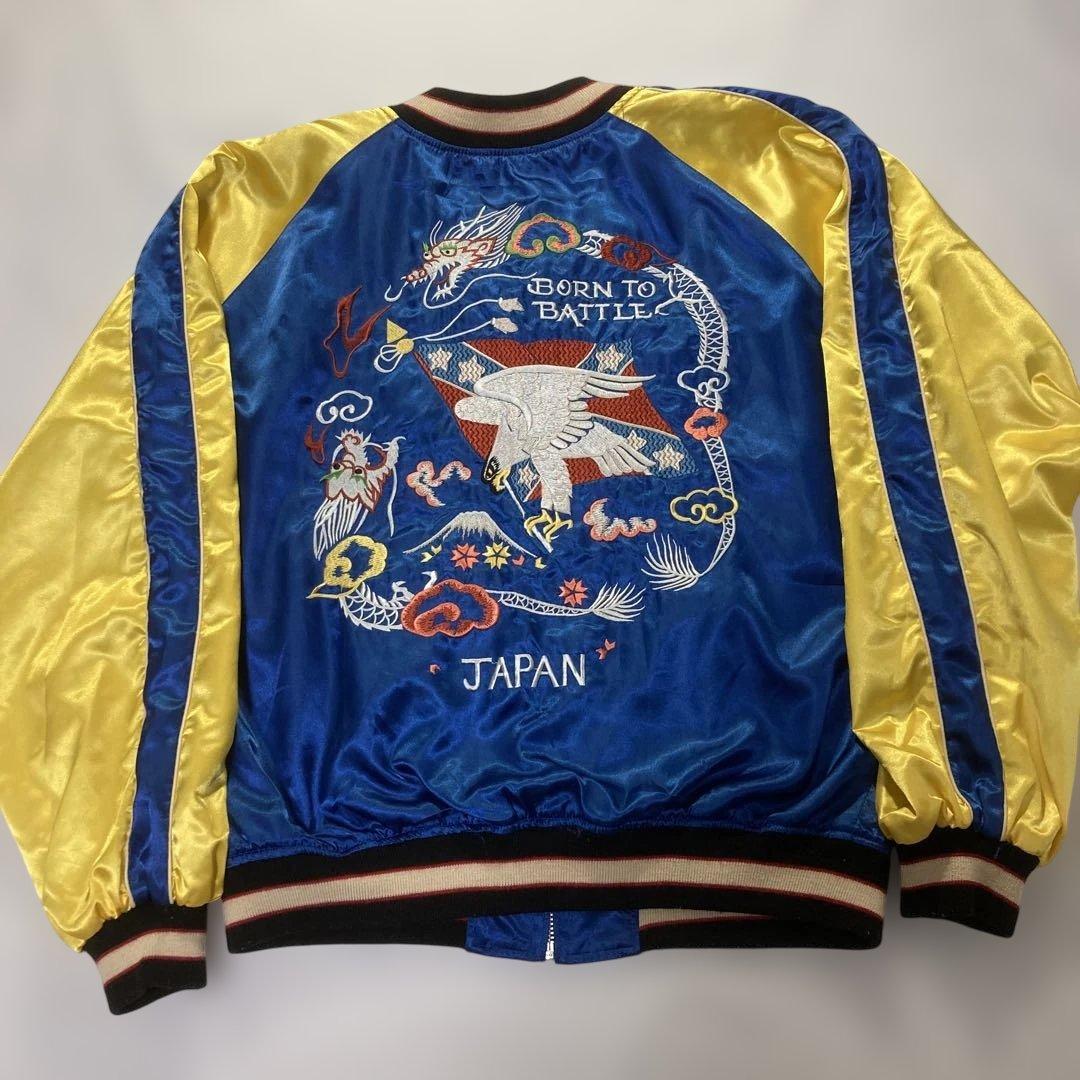 【リバーシブル】スカジャン スーベニアジャケット L位 龍 鷲 富士山 豪華刺繍 TEDMAN（テッドマン） スカジャン 龍 富士山 赤鬼 リバーシブル