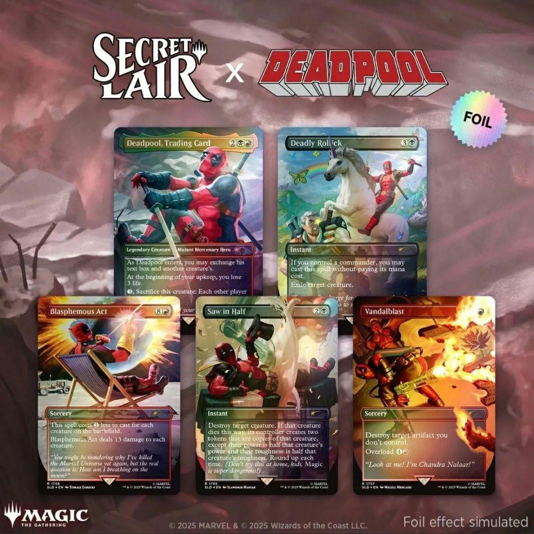 【新品未開封】Secret Lair x Deadpool MTG foil