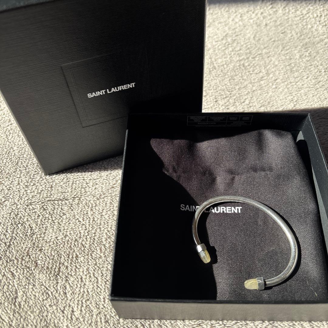 SAINT LAURENT シルバーオープンバングル