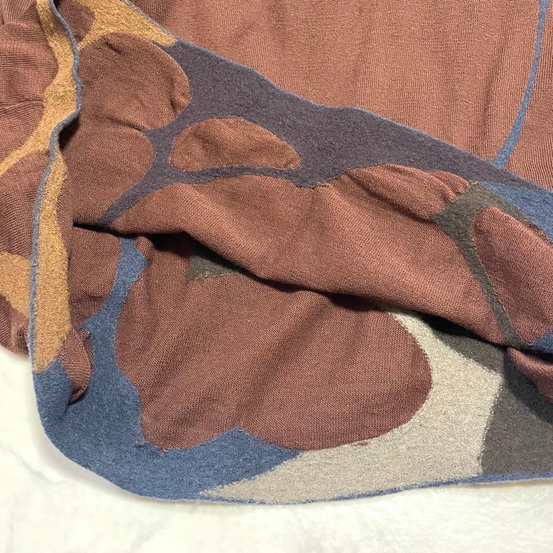 ヨーガンレール コットンニット ロングスカートブラウン M ウエスト