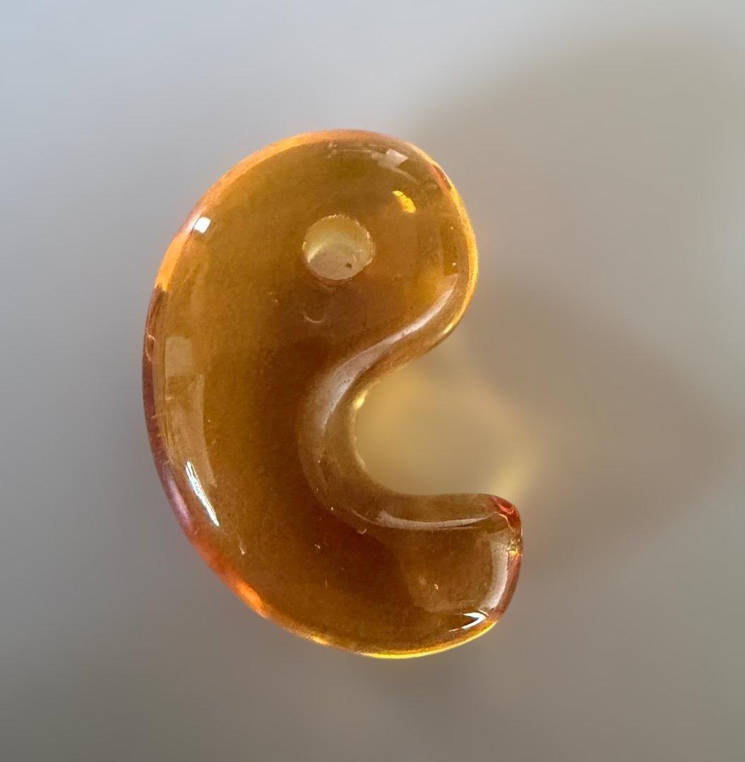 シトリン　勾玉　30ミリ