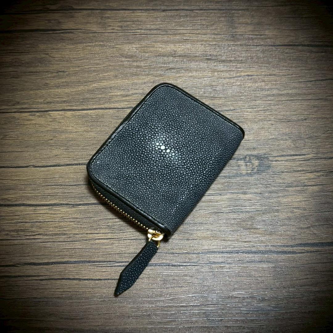 スティングレイ メンズ財布 ミニ財布 ガルーシャ 小銭入れ ブラック 黒