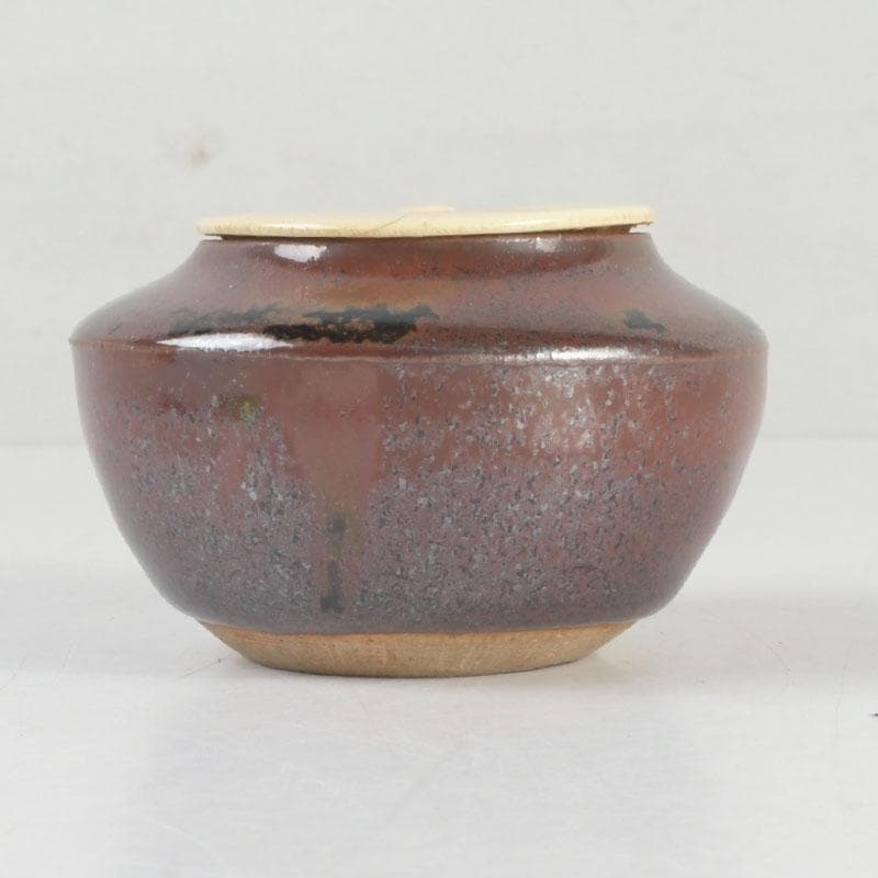 茶道具 瀬戸焼 古瀬戸 茶入 仕覆付 時代箱 V 9770 - 工芸品