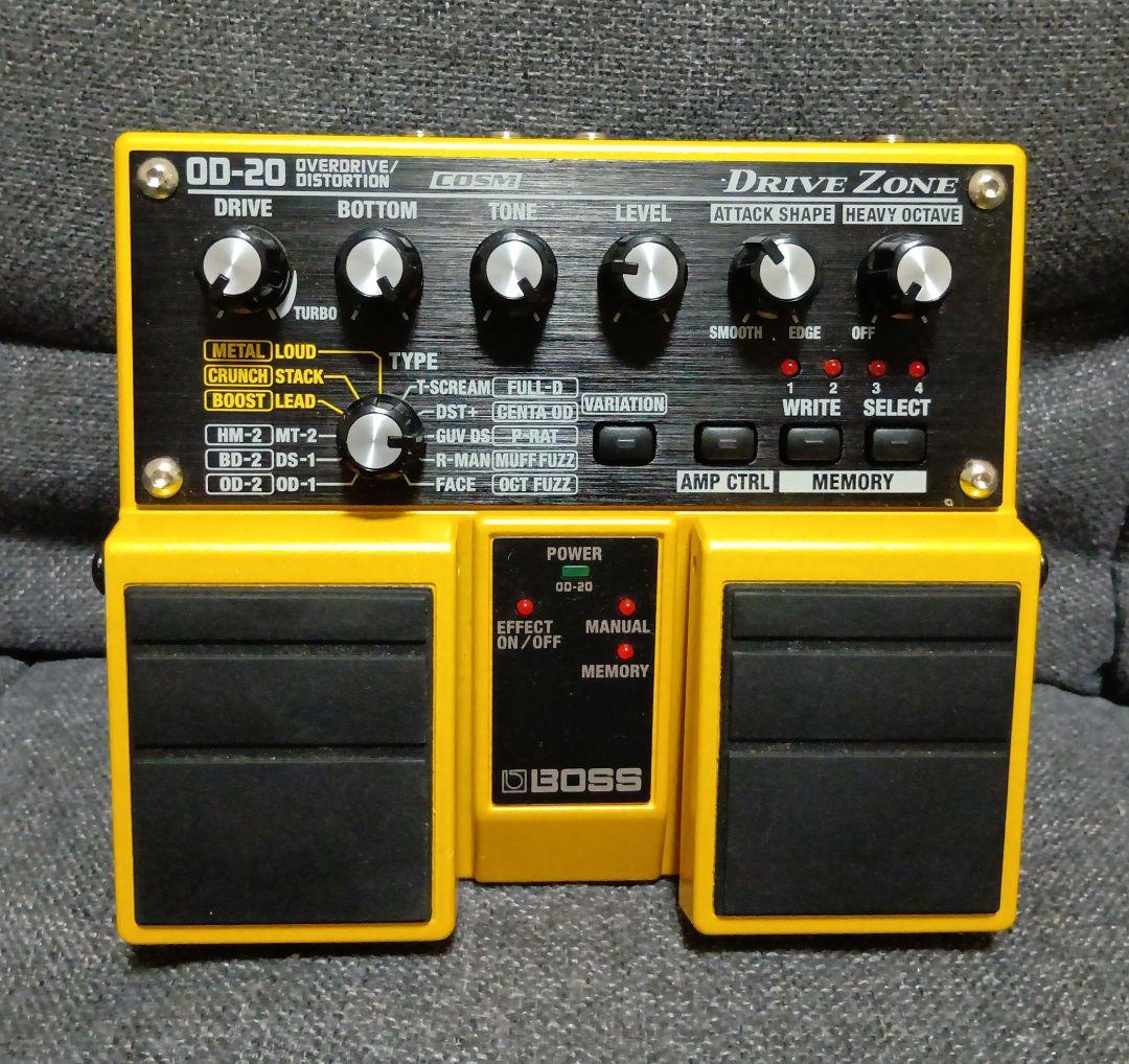 BOSS OD-20 DRIVE ZONE ツインペダル型エフェクター Boss OD-20 Drive Zone Twin Overdrive and Distortion Pedal