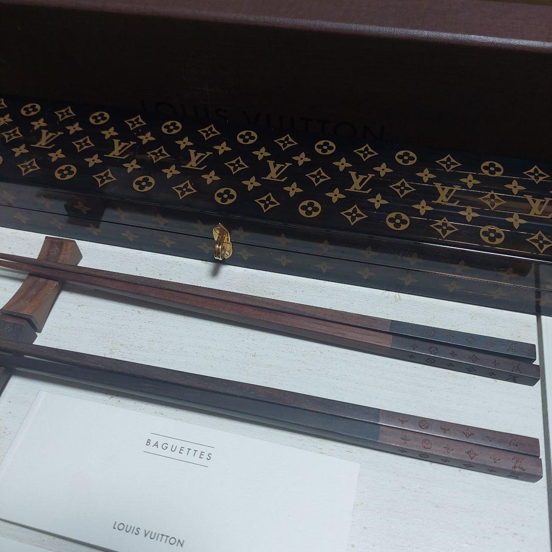 未使用　Louis Vuitton箸入れ、箸、箸置き 木製 みよし漆器本舗 箸箱 スライド 木製 23.5cmまで 箸箱のみ おしゃれ