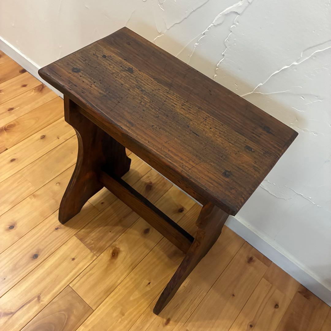 昭和レトロ　ヴィンテージ　木製スツール　花台　踏み台　古道具 fit=scale-down,w=1200