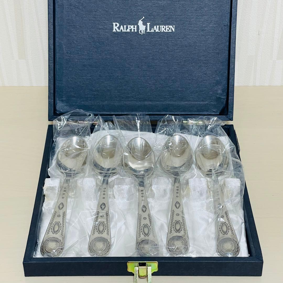 未使用 ラルフローレン コンチョ スプーン 5本セット カトラリー ステンレス