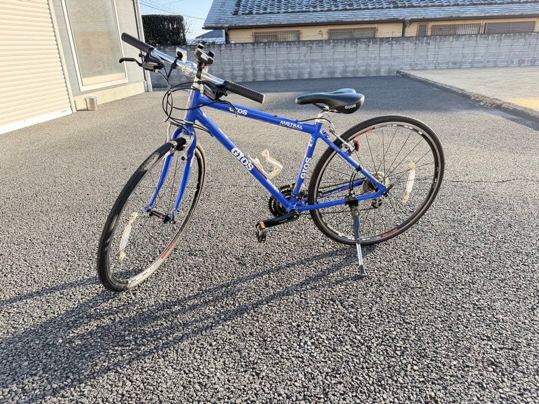 のぶピョン　青いクロスバイク アルミフレーム 26インチ