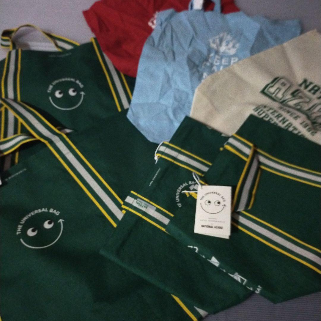 アニヤ.ハインドマーチ.ナショナル麻布コラボエコバック アニヤ・ハインドマーチ」と「ナショナル麻布」のエコバッグにミニ