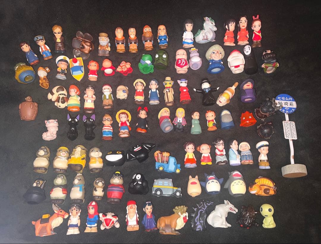 ジブリ ゆびにんぎょう 92体＋トトロのバス停