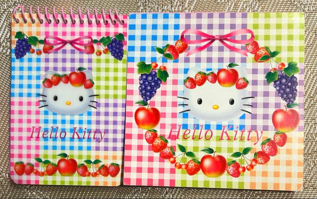 フルーツハローキティ2002年製メモ帳セット香り付き