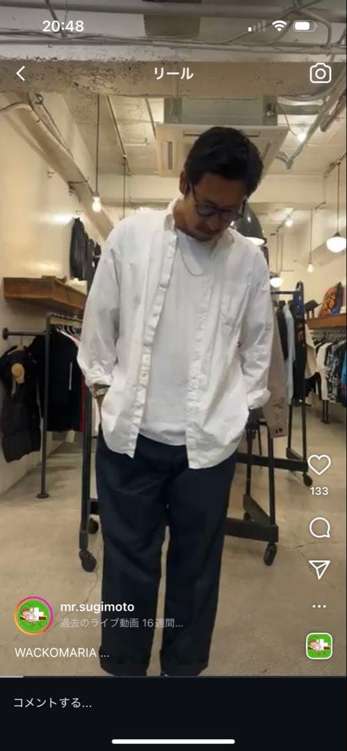 ワコマリア　ドレスシャツS