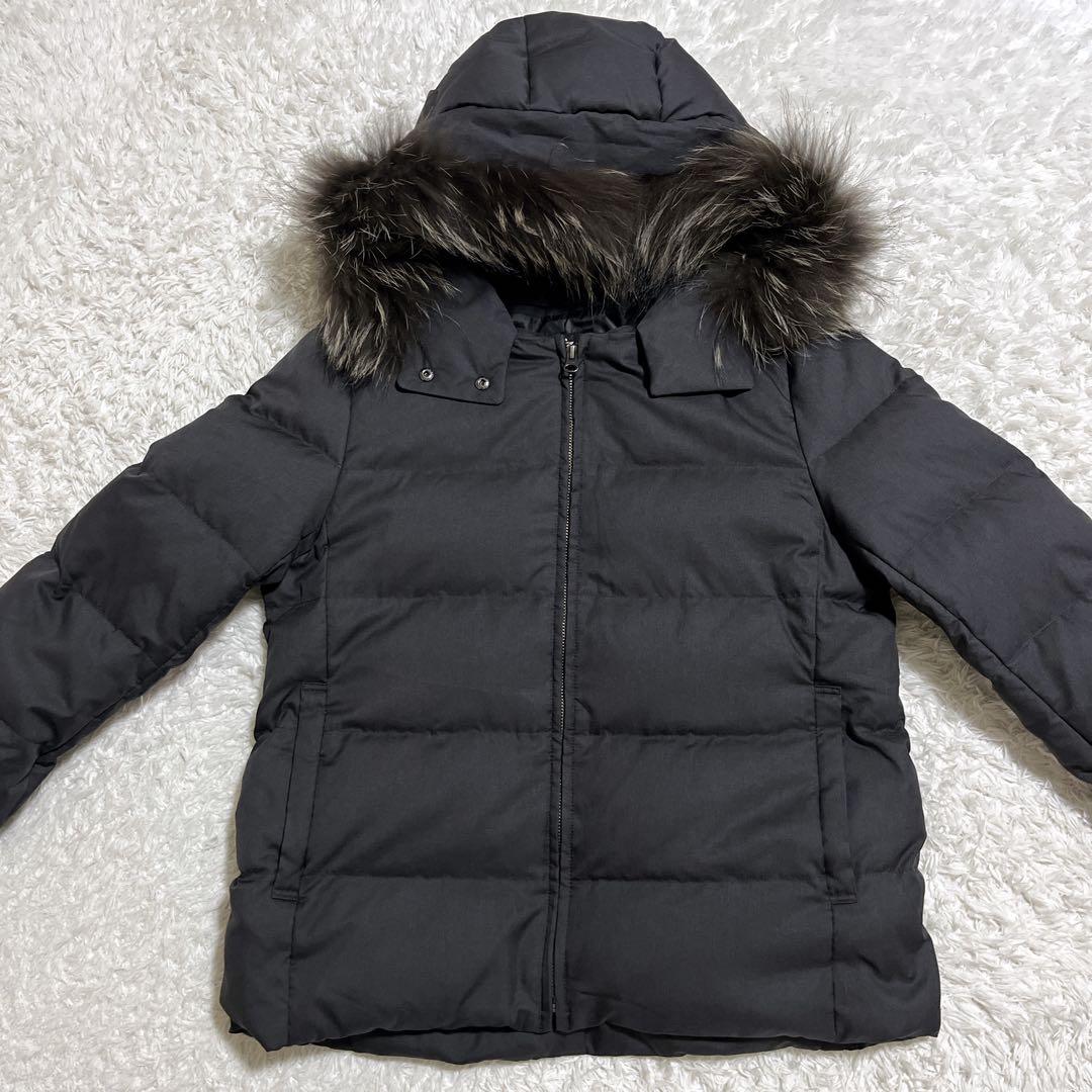 23区 LIMONTA ダウンコート ダウンジャケット グレー リアルファー L