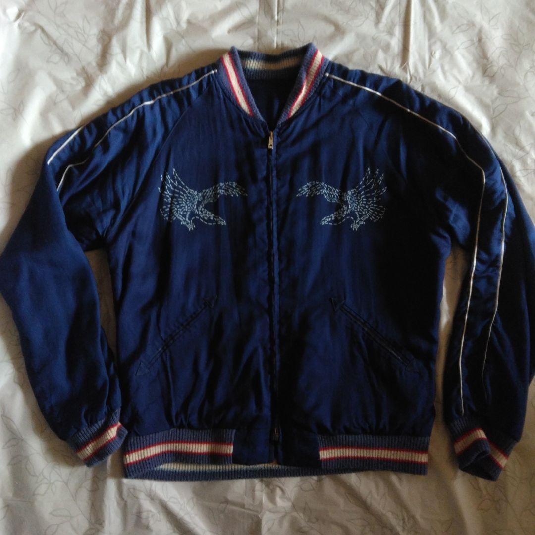 テーラー東洋　港商　スカジャン　インディゴブルー　両A面　M