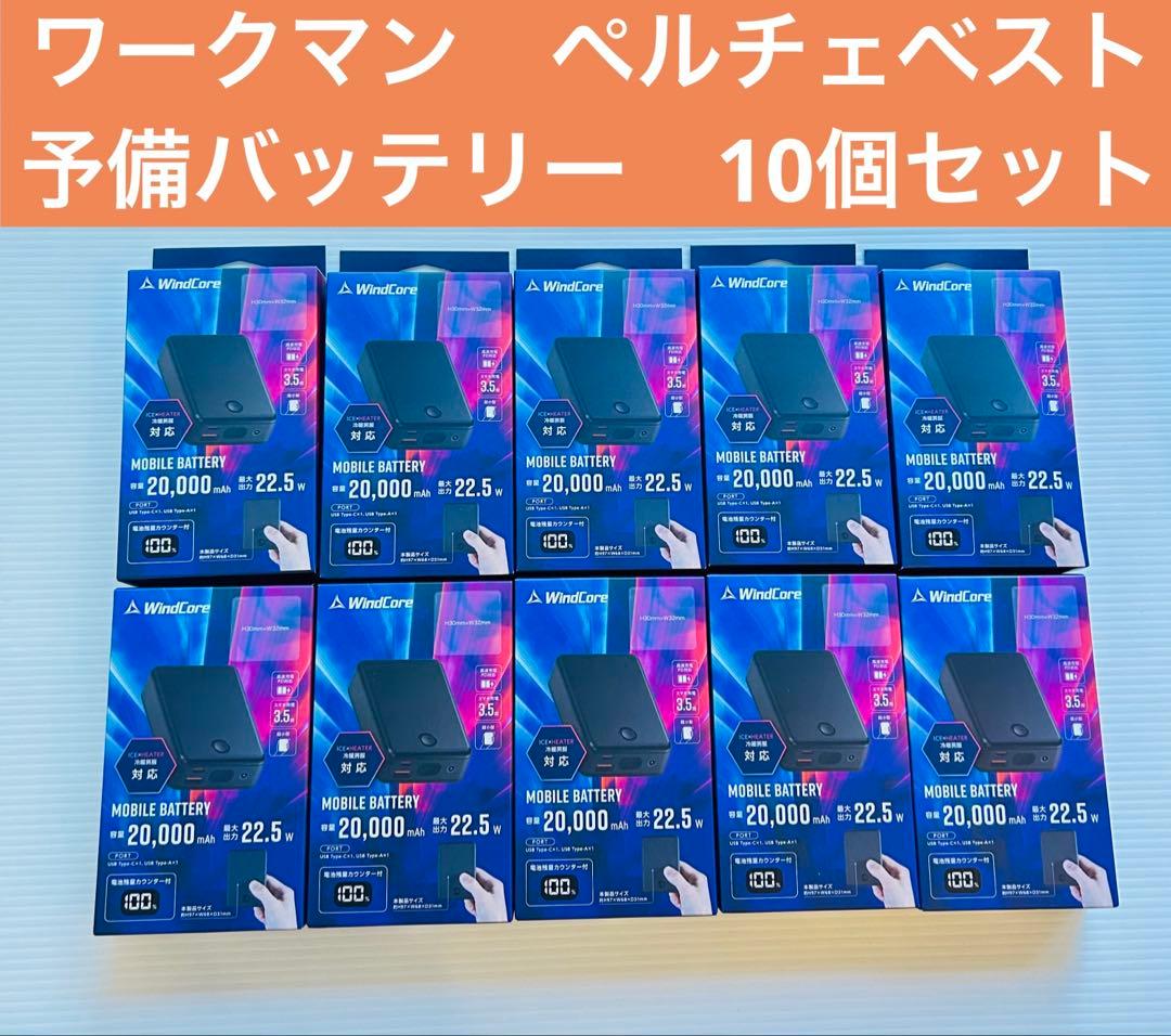 【24時間以内発送】ワークマン ペルチェベストPRO 専用バッテリー10個セット