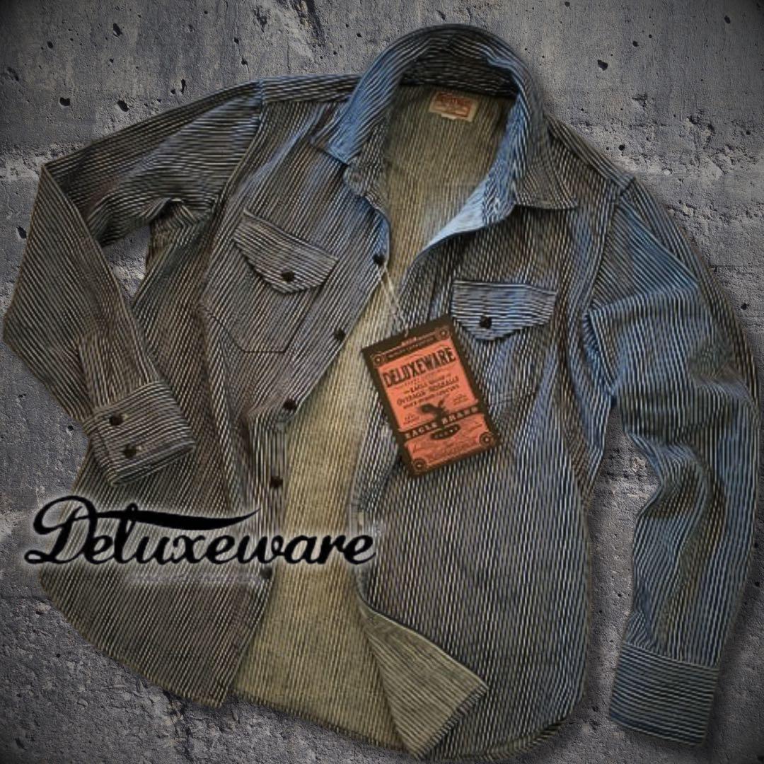 『cool◎』DELUXEWARE(デラックスウエア)ヒッコリーヘビーネルシャツ DELUXEWARE（デラックスウエア） ネルシャツ 長袖シャツ HICKORY NEL