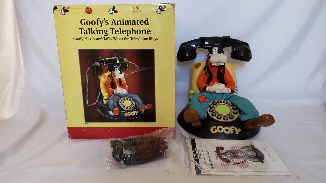 未使用珍品 TELEMANIA ディズニー グーフィー アニメーション電話